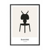  Ant Design Icon Poster Rahmen aus schwarz lackiertem Holz 50 X70 cm grau