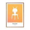  Ant Design Icon Poster Frame Made Of Light Wood 30 X40 Cm Yellow