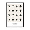  Design Icon Poster Frame Made Of Black Lacquered Wood 50x70 Cm Grey