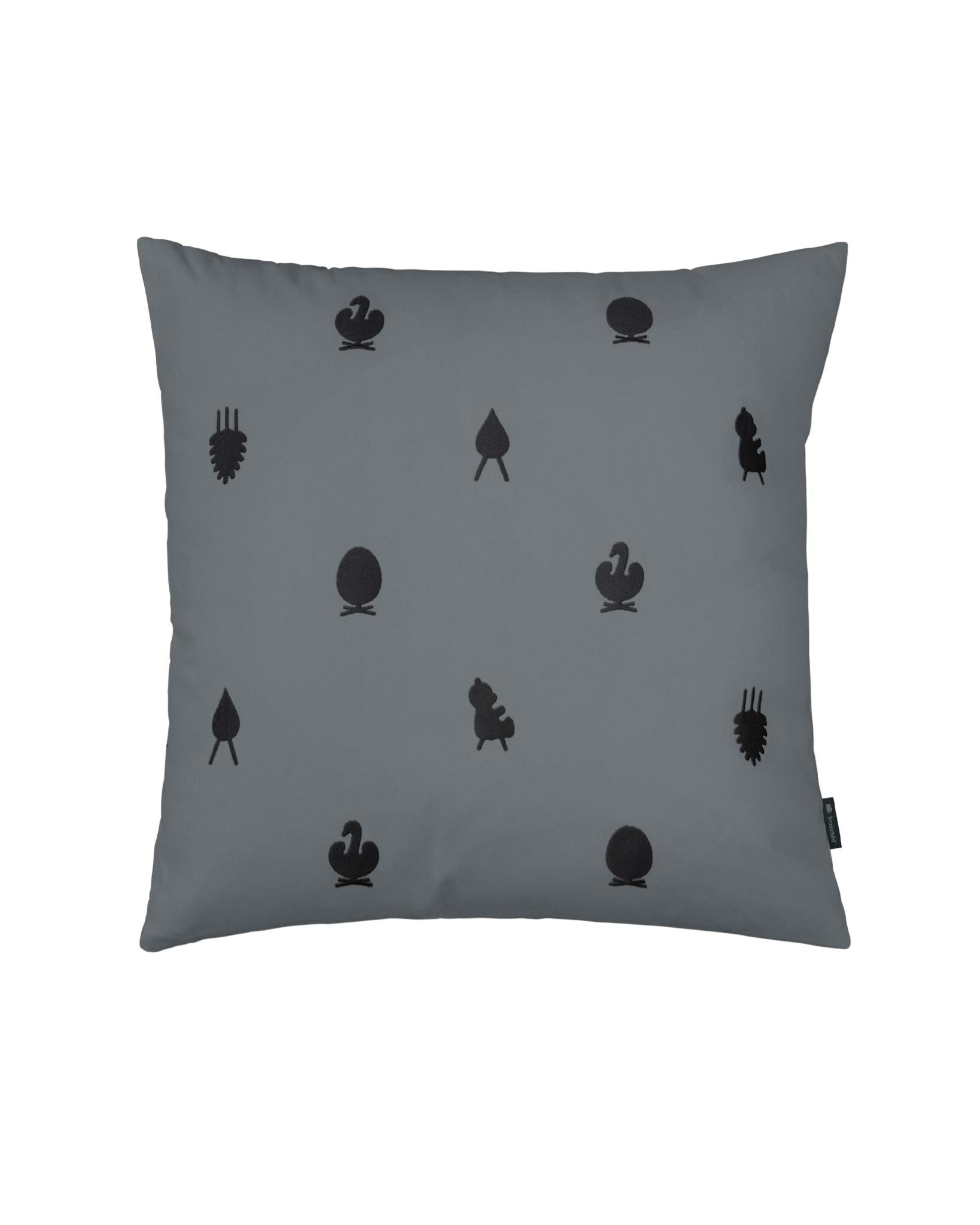 [product_category]-Brainchild Designikoner Sofa Cushion 50x50 Cm, Grey-Brainchild-4003-BRA-1