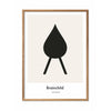  Drop Design Icon Poster Frame Made Of Light Wood 70 X100 Cm Grey