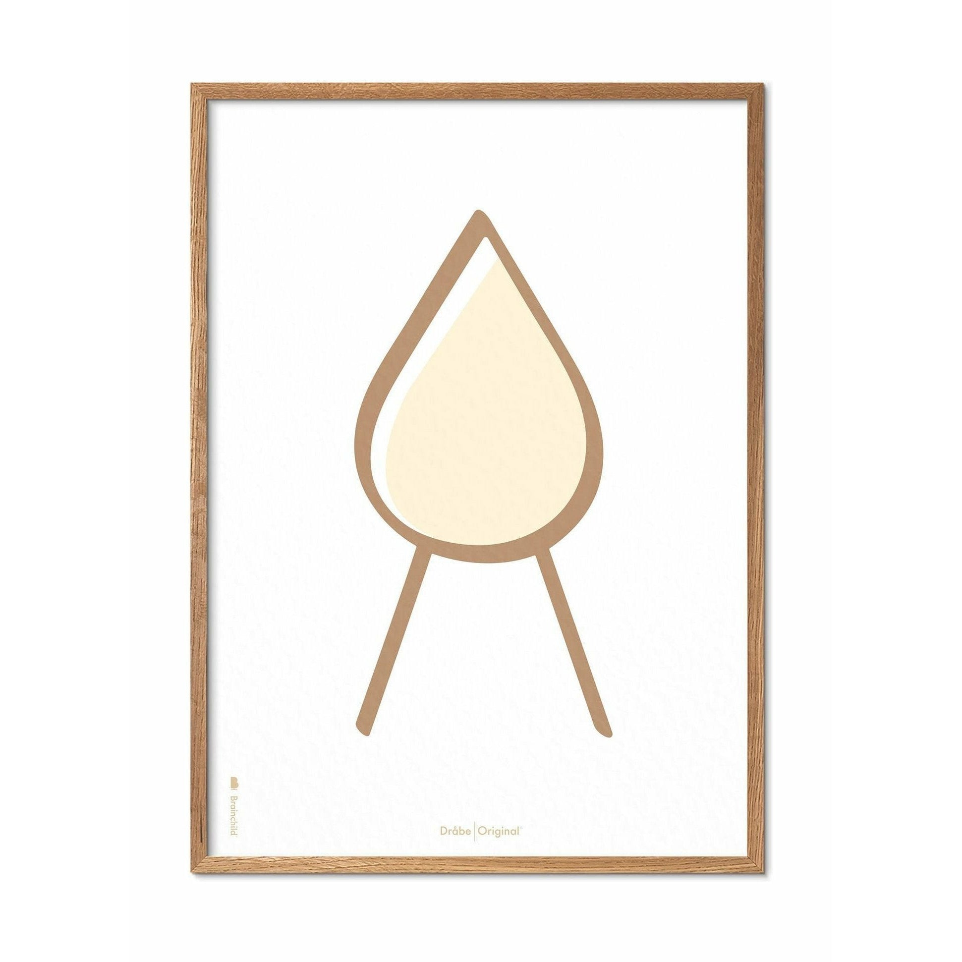 [product_category]-Brainchild Drop Line Poster, Frame Made Of Light Wood 30x40 Cm, White Background-Brainchild-SH-51002-A-BRA-1