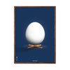 brainchild Egg Classic Poster donker houtkader 30x40 cm donkerblauwe achtergrond