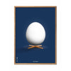  Egg Classic Poster Frame Made Of Light Wood 30x40 Cm Dark Blue Background