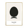  Egg Design Icon Poster Brass Frame 70 X100 Cm Grey