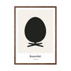  Egg Design Icon Poster Dark Wood Frame A5 Grey