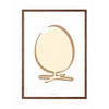  Egg Line Poster Frame Made Of Dark Wood 50x70 Cm White Background