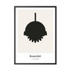  Blumentopf Design Icon Poster Rahmen In Schwarz Lackiert Holz 30x40 Cm Grau