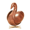 Brainchild Of The Swan Wooden Figure Mahogany, Brass Base