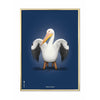  Pelikan Classic Poster koperen frame 50x70 cm donkerblauwe achtergrond