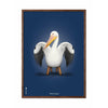  Pelikan Classic Poster Dark Wood Frame 50 X70 Cm Dark Blue Background