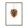  Pine Cone Classic Poster dunkler Holzrahmen A5 weißer Hintergrund