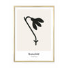  Snowdrop Design Icon Poster Brass Frame A5 Grey