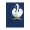  Swan Classic Poster Without Frame 70 X100 Cm Dark Blue Background