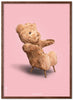  Teddybär Classic Poster Frame aus dunklem Holz Ram 50x70 Cm rosa Hintergrund