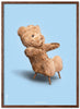  Teddybär Classic Posterrahmen aus dunklem Holz Ram 70x100 Cm hellblauer Hintergrund