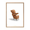  Teddybär Classic Poster Rahmen aus hellem Holz 70x100 Cm weißer Hintergrund