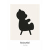  Teddy Bear Design Icon Poster Without Frame 50 X70 Cm Grey