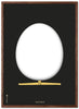 Brainchild The Egg Design Skizzen-Posterrahmen aus dunklem Holz, 70 x 100 cm, schwarzer Hintergrund