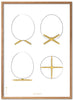 Brainchild The Egg Design Sketches Poster Frame Made Of Light Wood 70x100 Cm, White Background