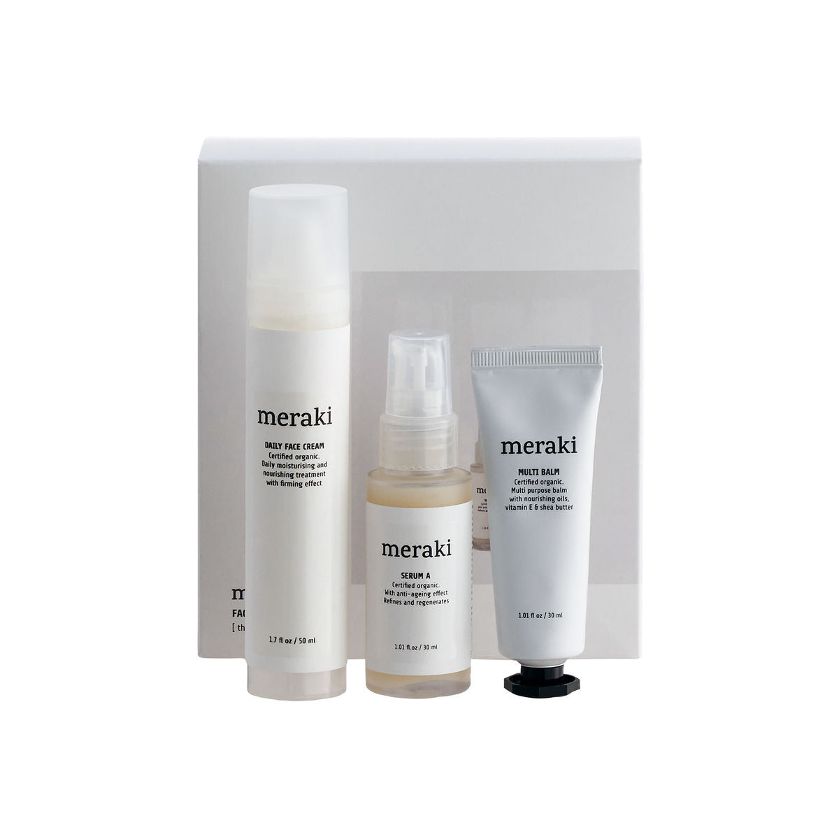 Meraki Boîte-cadeau, le kit hydratant - soins faciaux