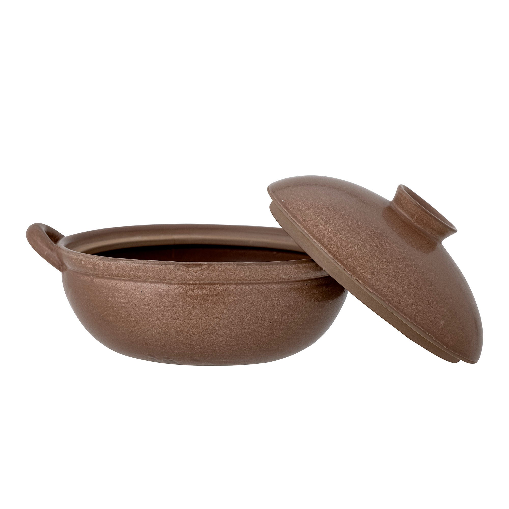 Creatieve verzameling Jinnie Oven Dish met deksel, bruin, steengoed