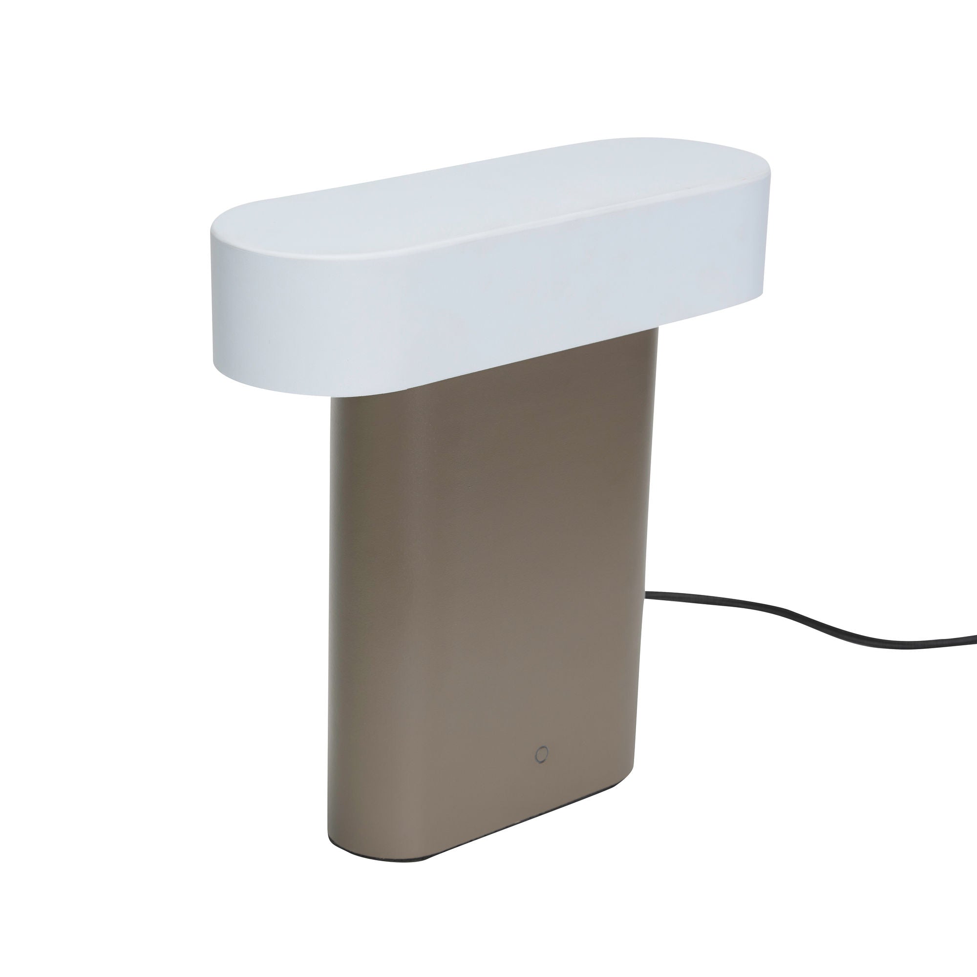 Hübsch slank bordlampe brun/lys grå