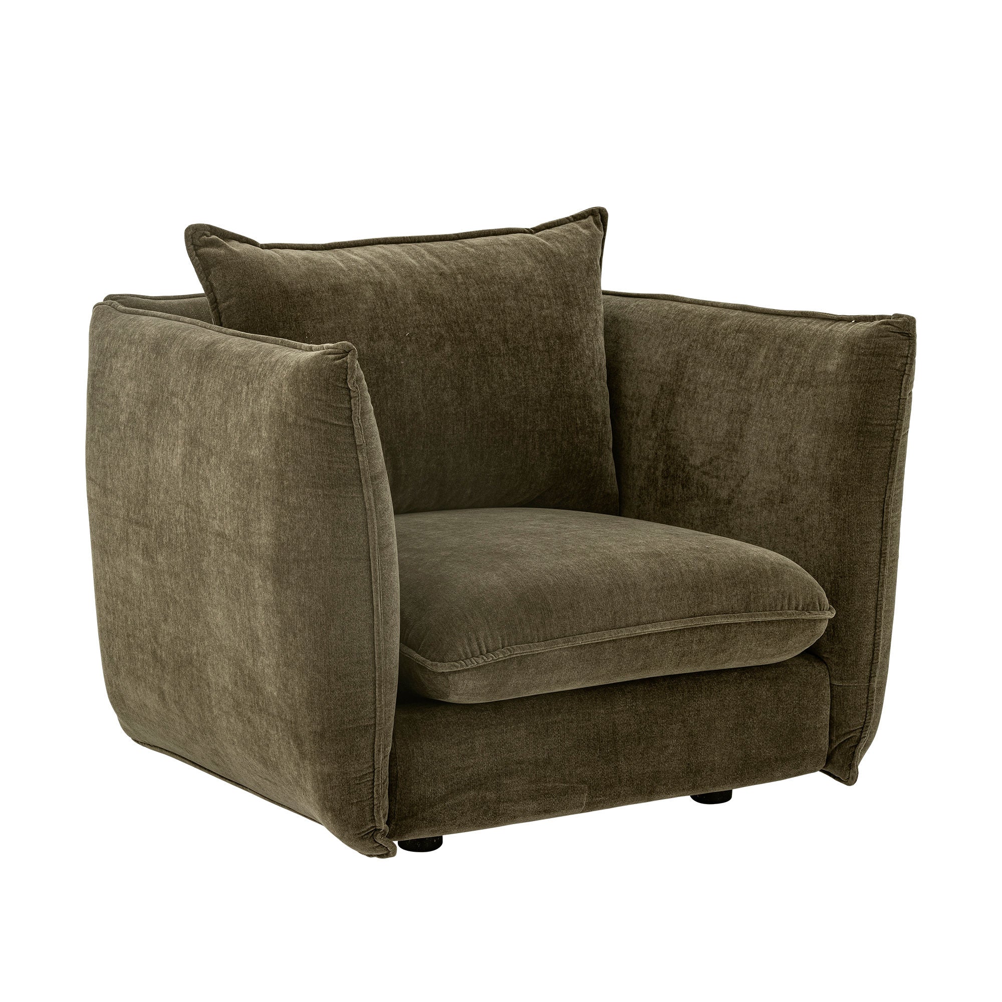 Bloomingville Austin Lounge Chair, grün, recyceltes Polyester