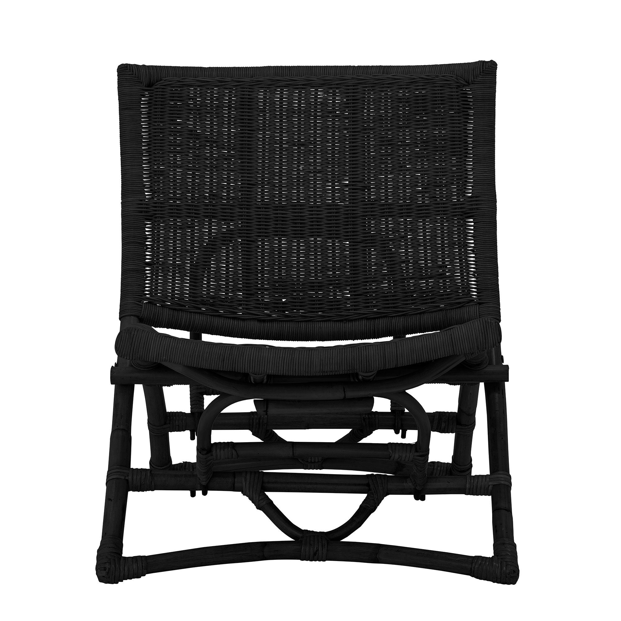 Bloomingville Baz Lounge椅子，黑色，藤