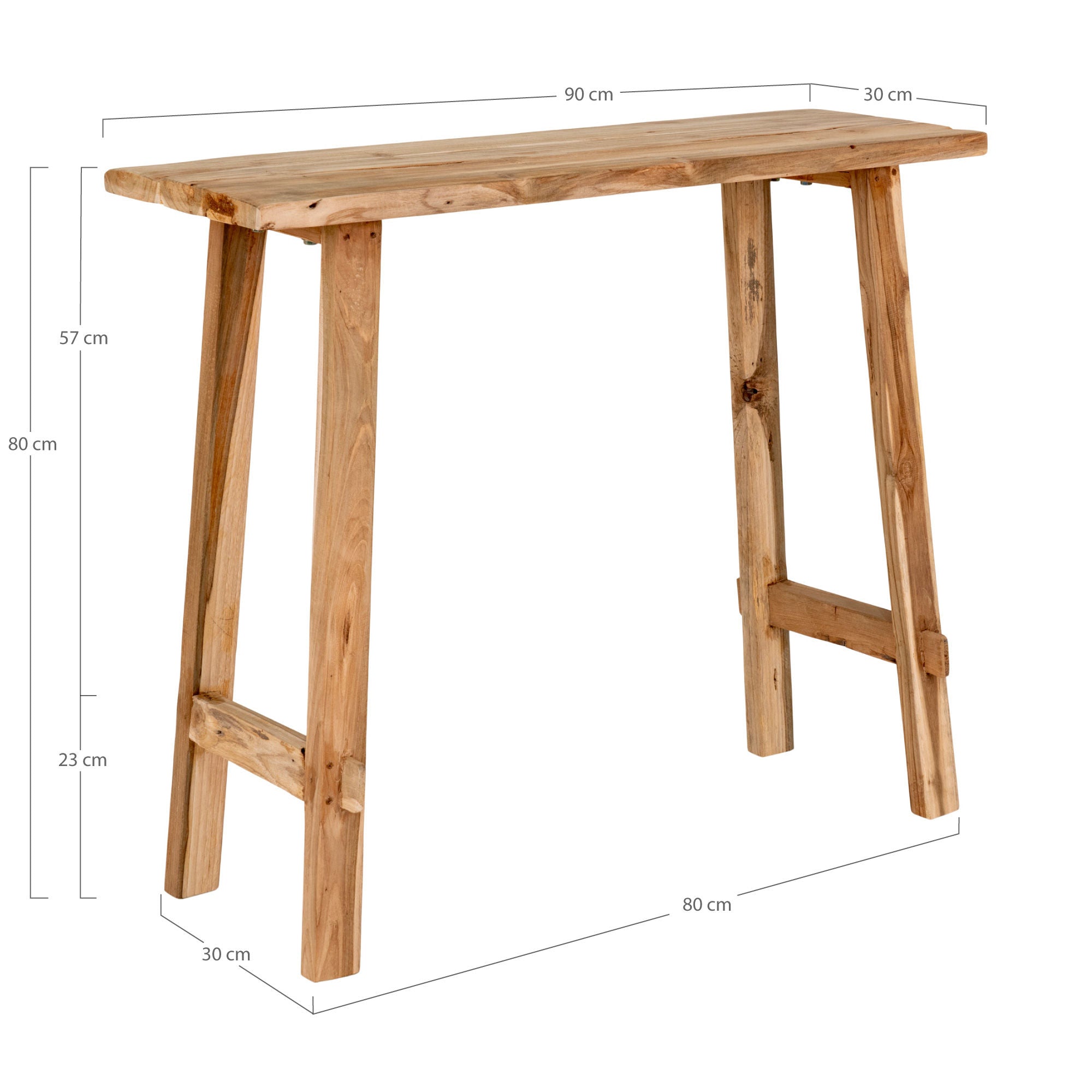 Table de la console en teck nordique girona nordique