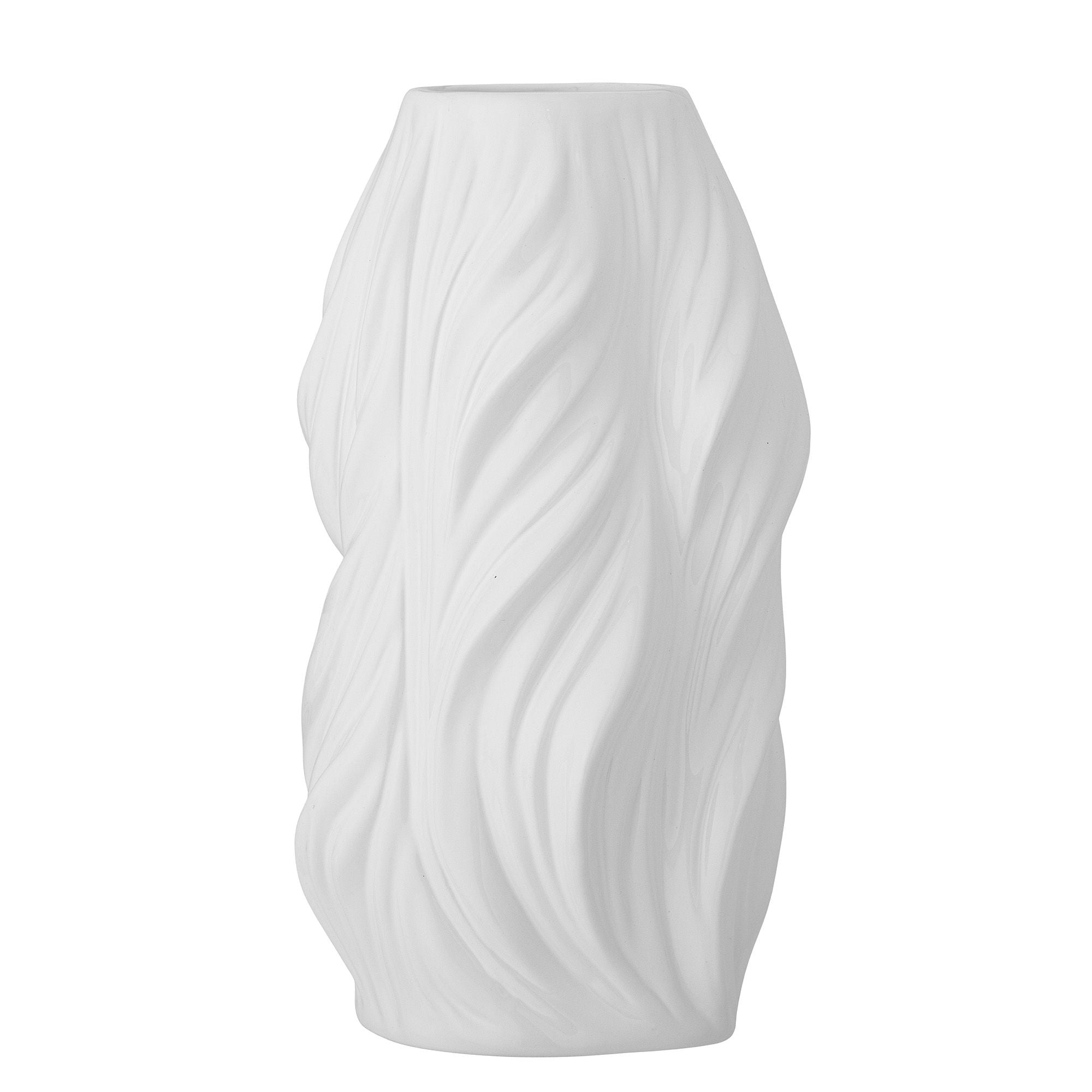 Bloomingville Sanak Vase, bianco, ceramica