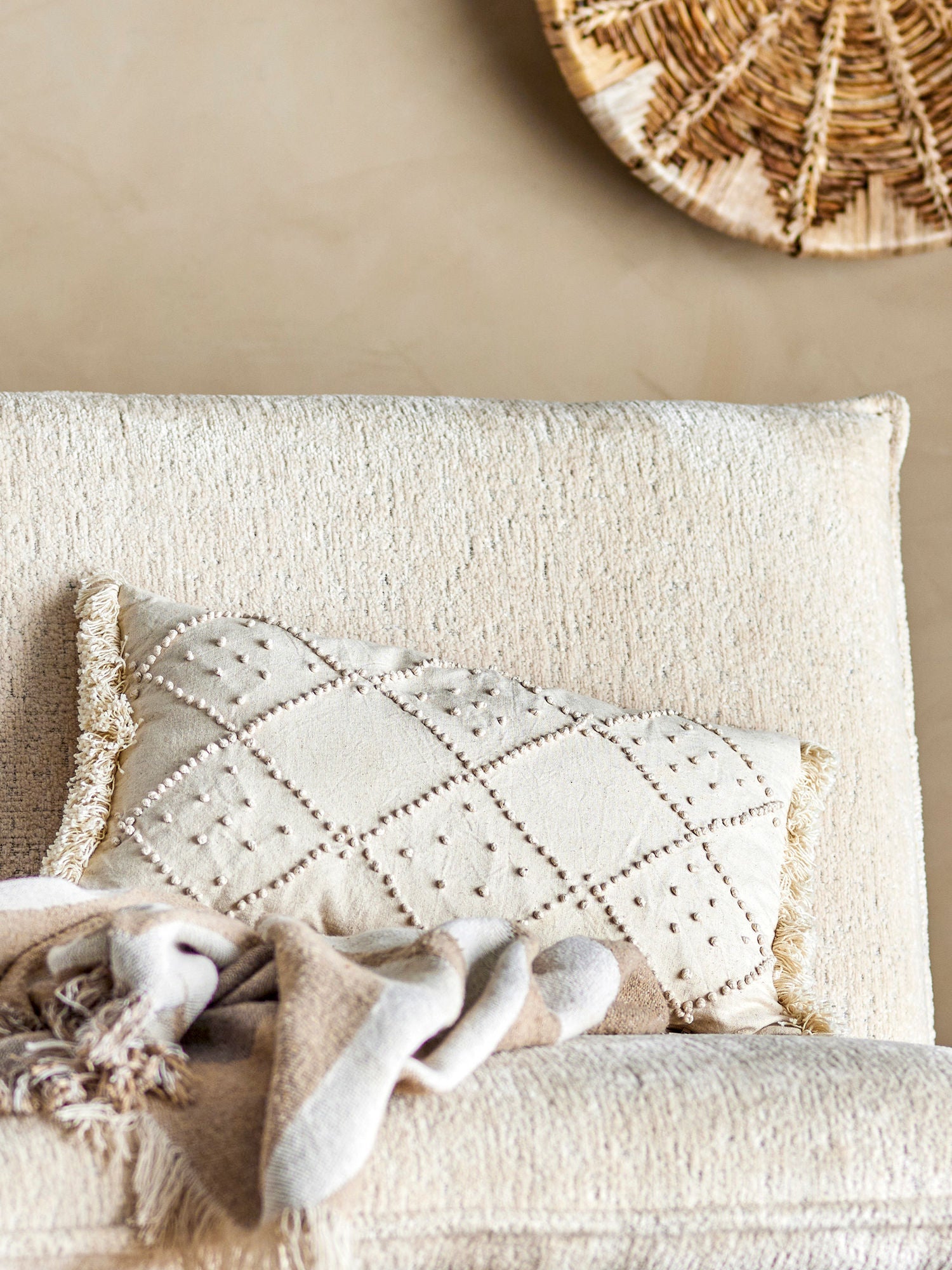 Bloomingville Truro Cushion, nature, coton