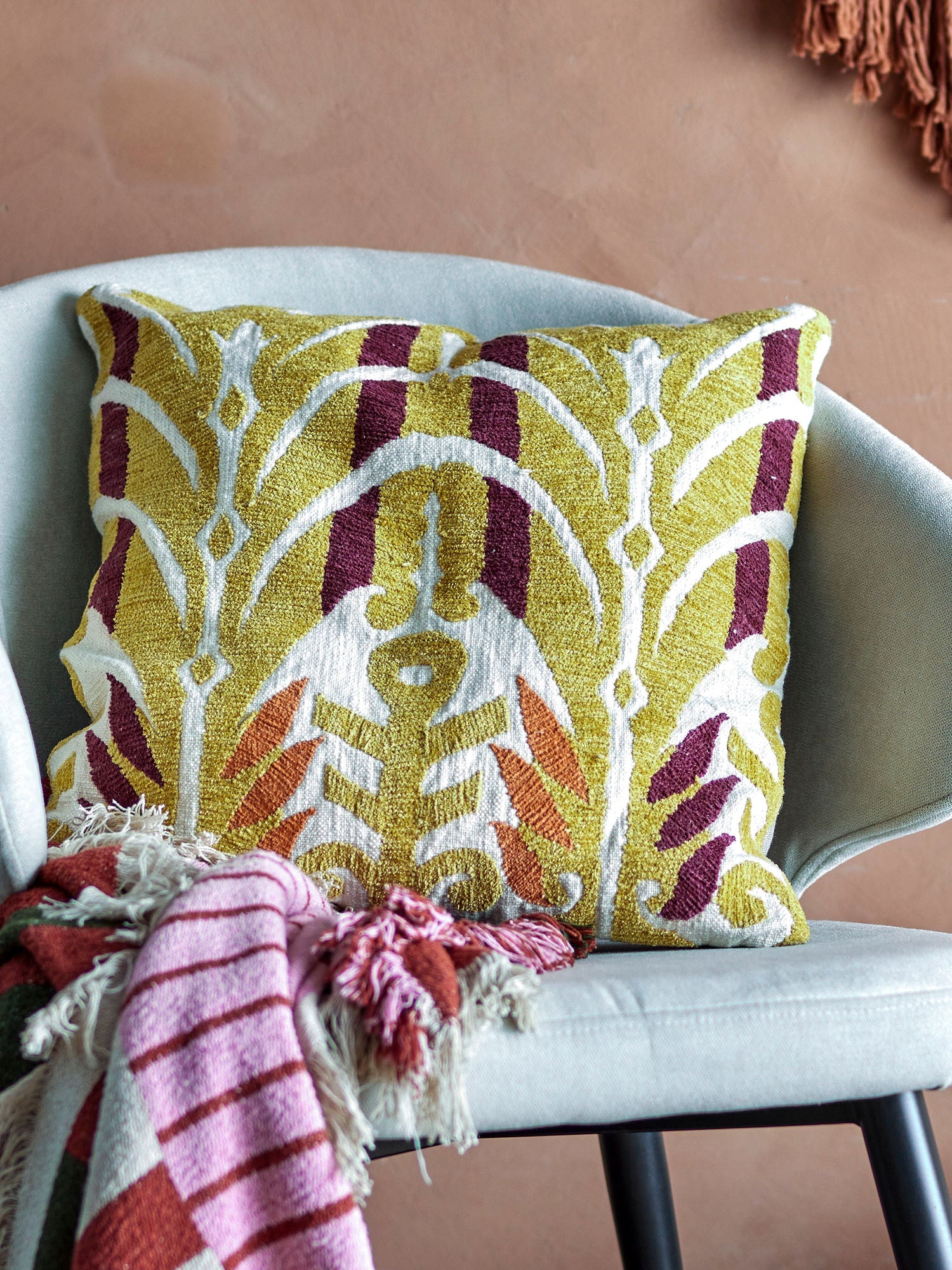 Collection créative Newbury Cushion, jaune, coton