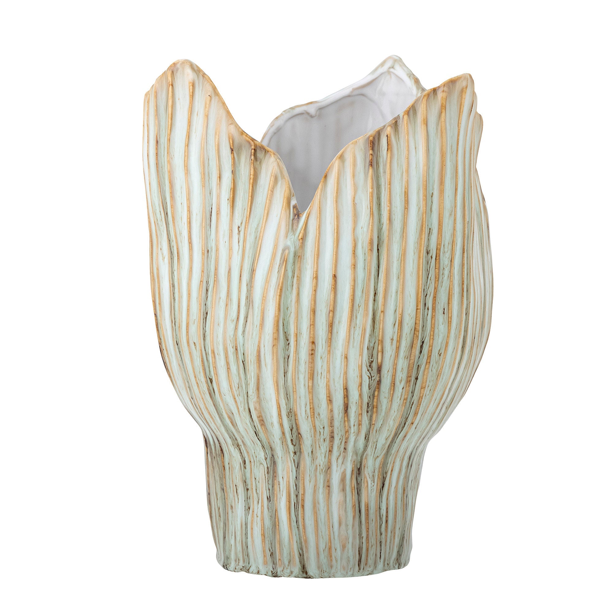 Bloomingville Mahira Vase, groen, steengoed