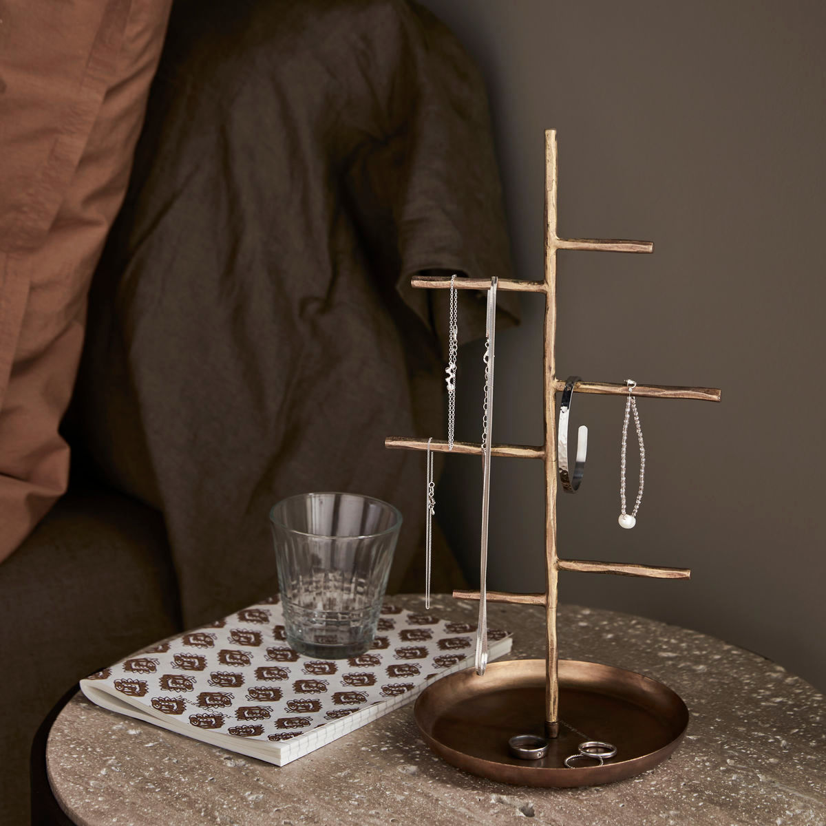 House Doctor Jewellery Stand, Hdjewel, borstad mässingsfinish