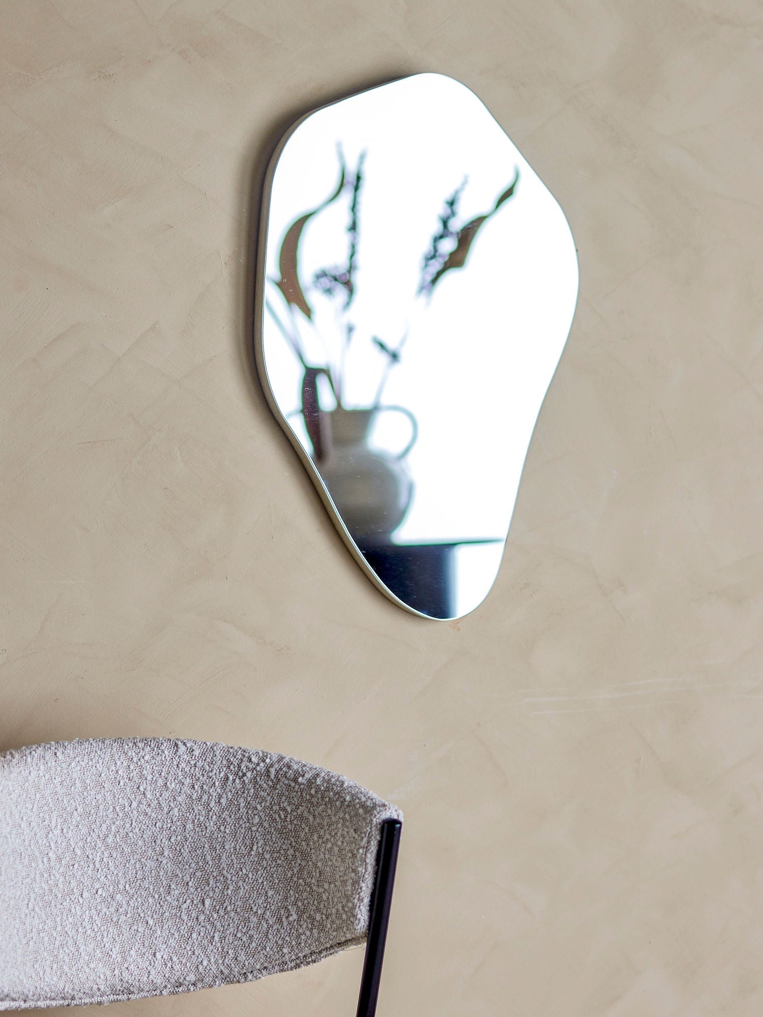 Mirror de pared de Bloomingville Aimie, plata, vidrio