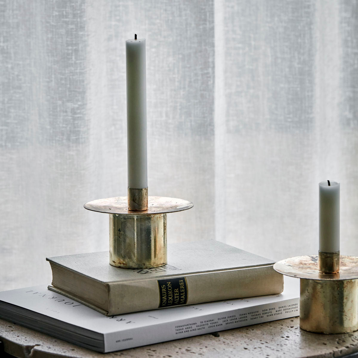 Huslæge Candle Holder, HDSIMB, Antique Metallic