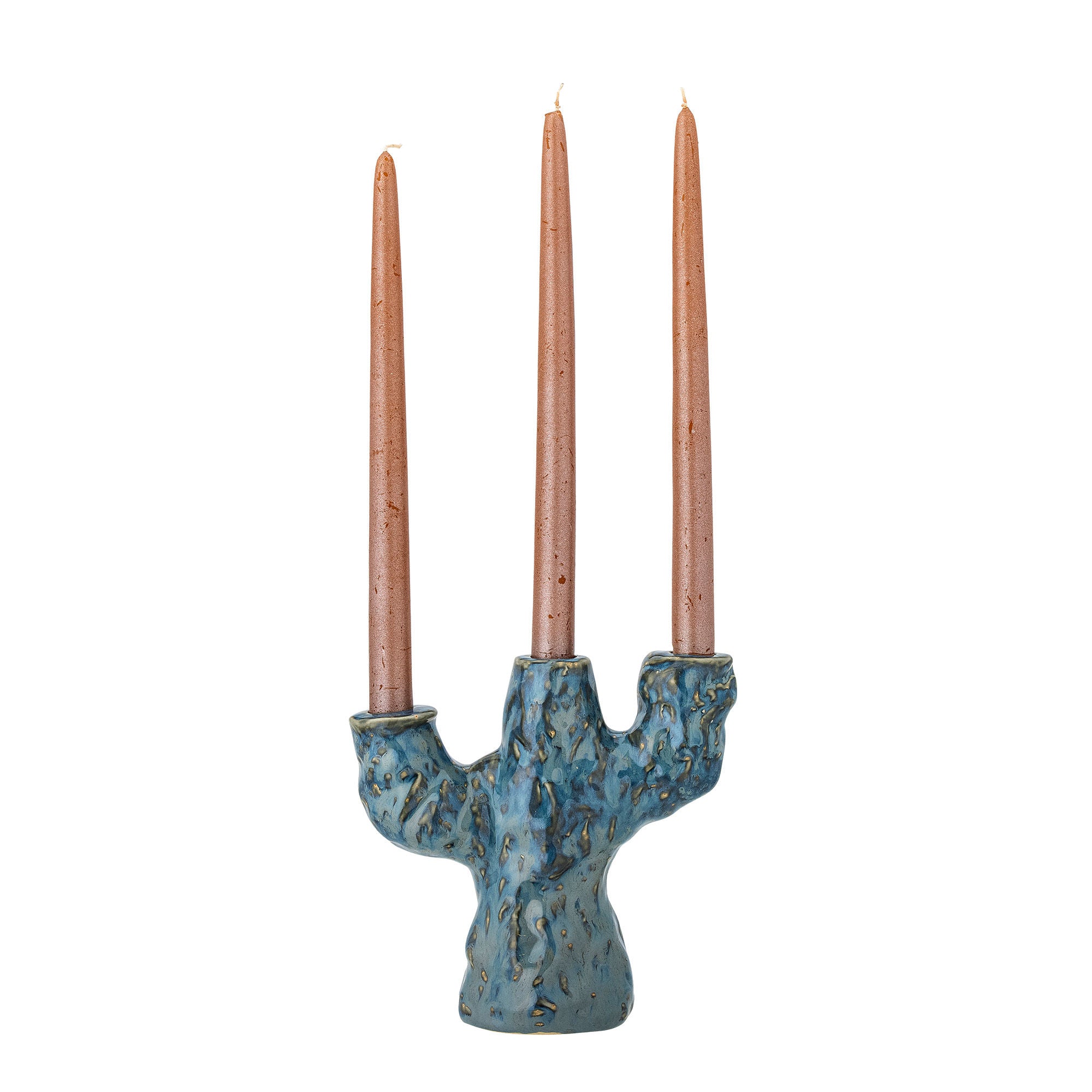 Creative Collection Tahoka Candle Holder, Blue, Stoneware