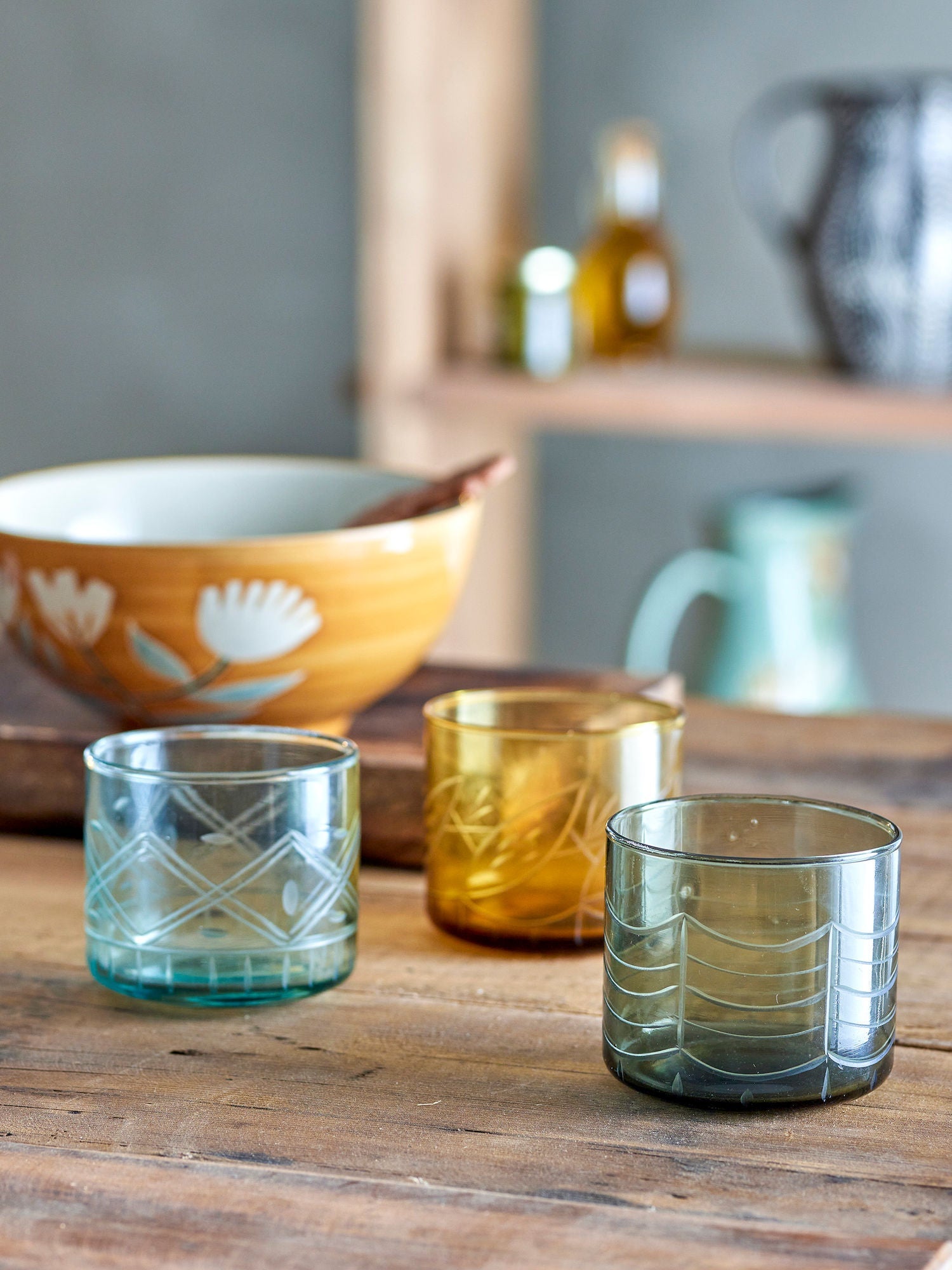 Creatieve collectie Jozefina drinkglas, groen, gerecycled glas