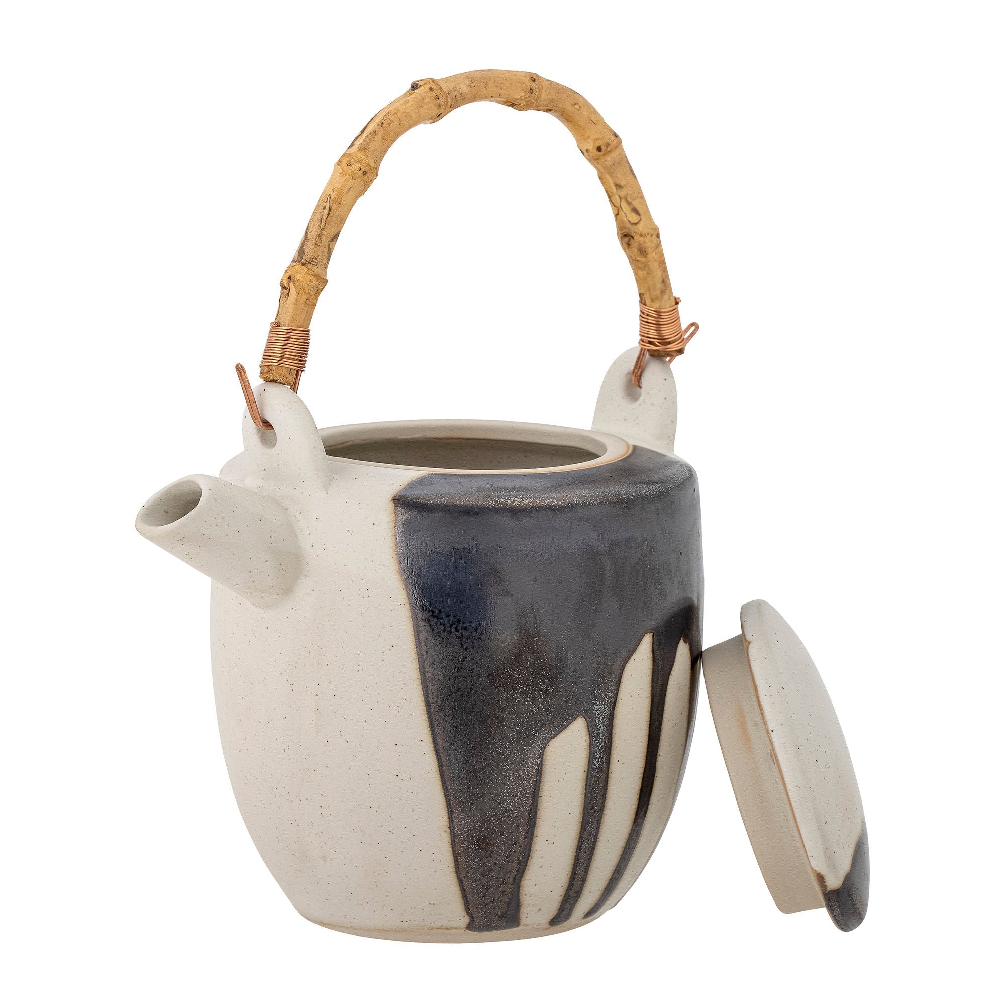 Bloomingville Okayama Teapot, Blue, steengoed