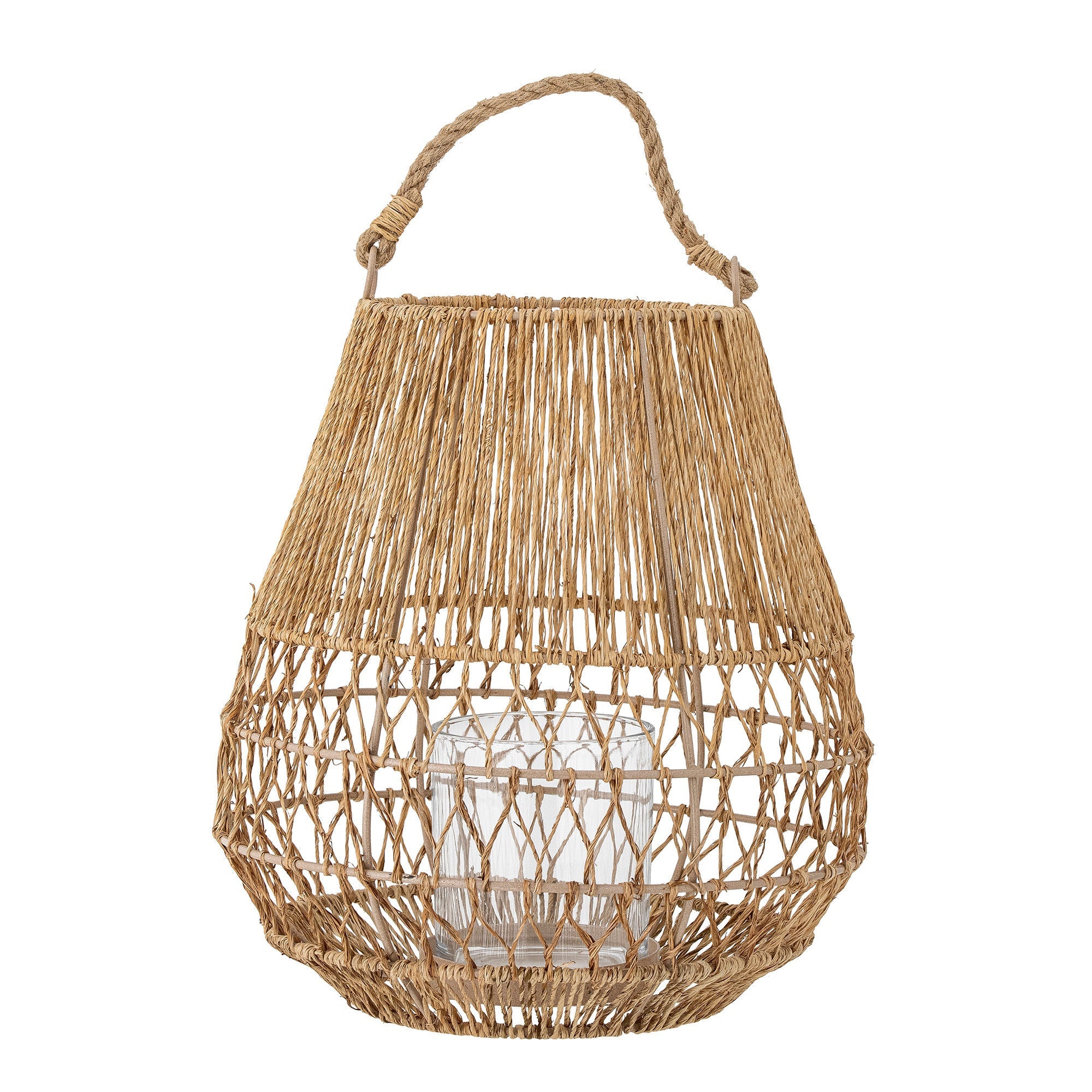 Bloomingville Ramona Lantern m/glas, natur, jute