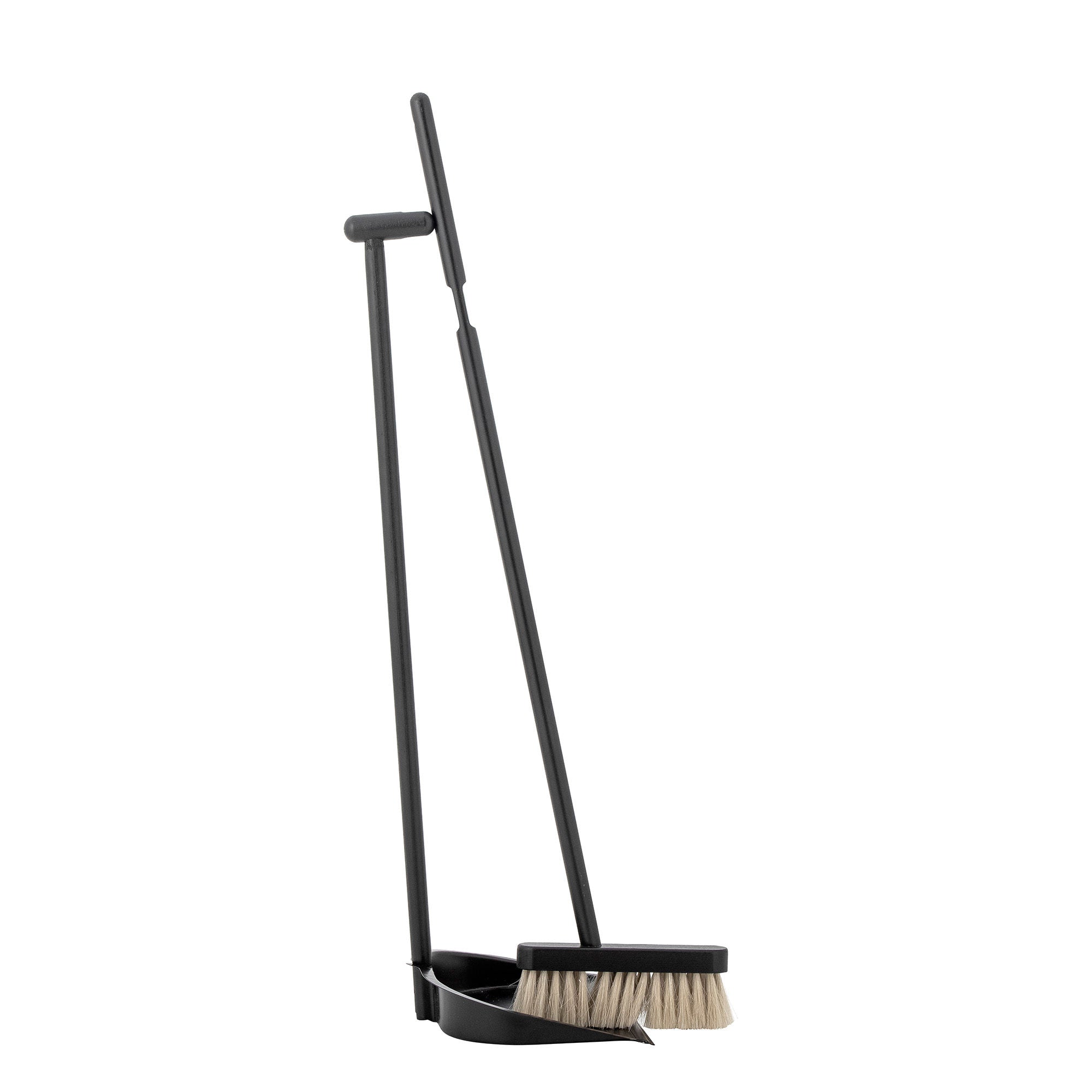 Bloomingville Cleaning Dustpan & Broom, Black, Beech