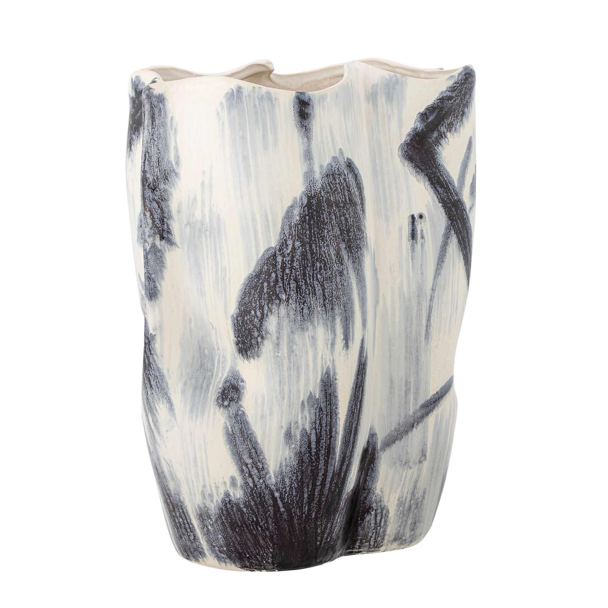 Bloomingville Elira Vase, svart, steingods