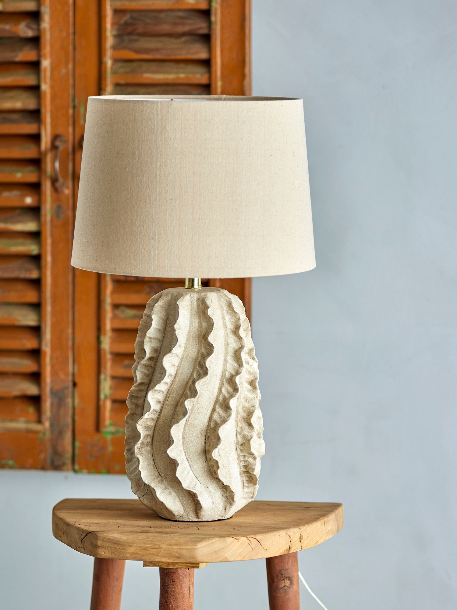 Creatieve collectie Natika Table Lamp, Nature, Stoneware