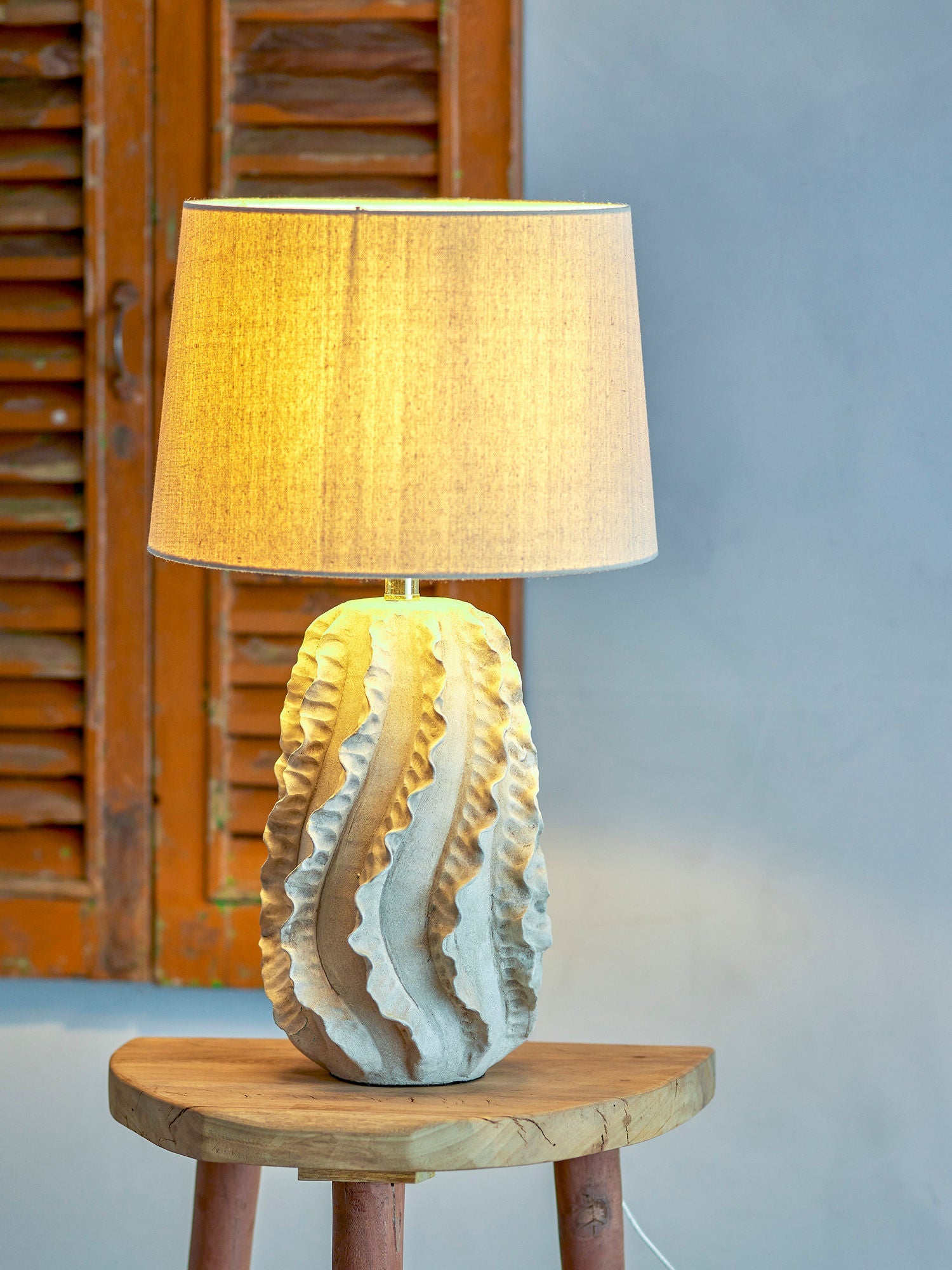 Creatieve collectie Natika Table Lamp, Nature, Stoneware