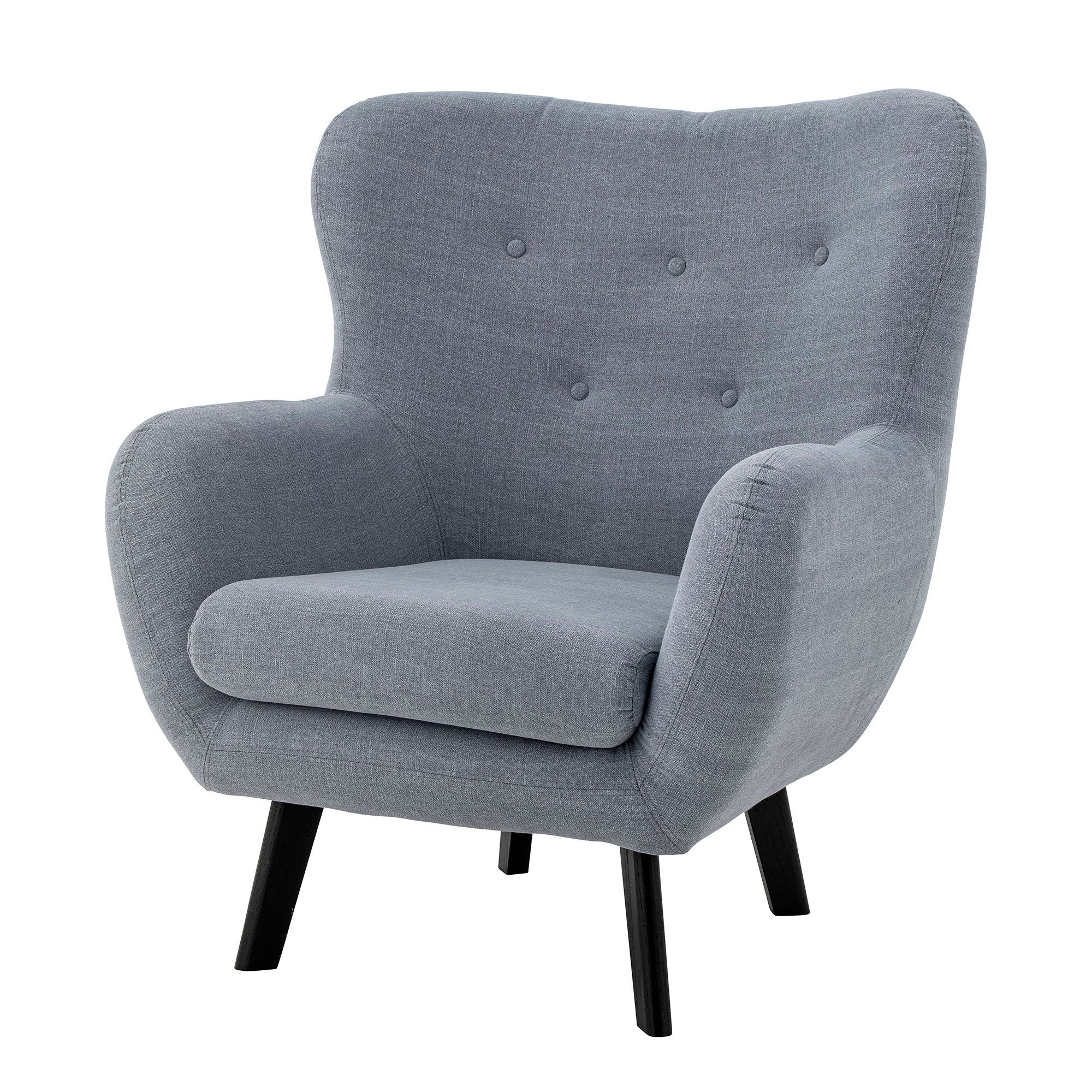 Creatieve collectie Beau Lounge Chair, Blue, Cotton