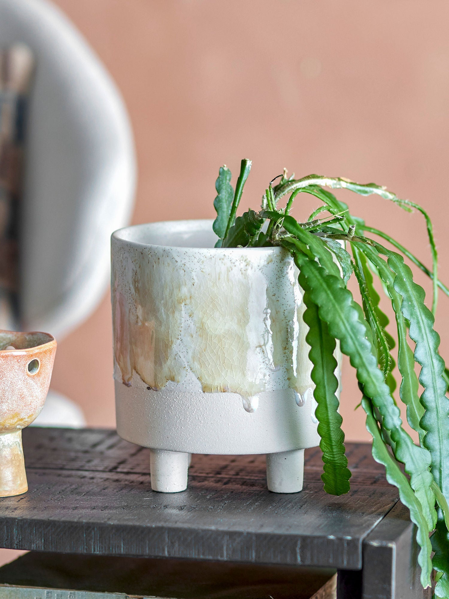 Creatieve collectie Imoa Flowerpot, geel, steengoed