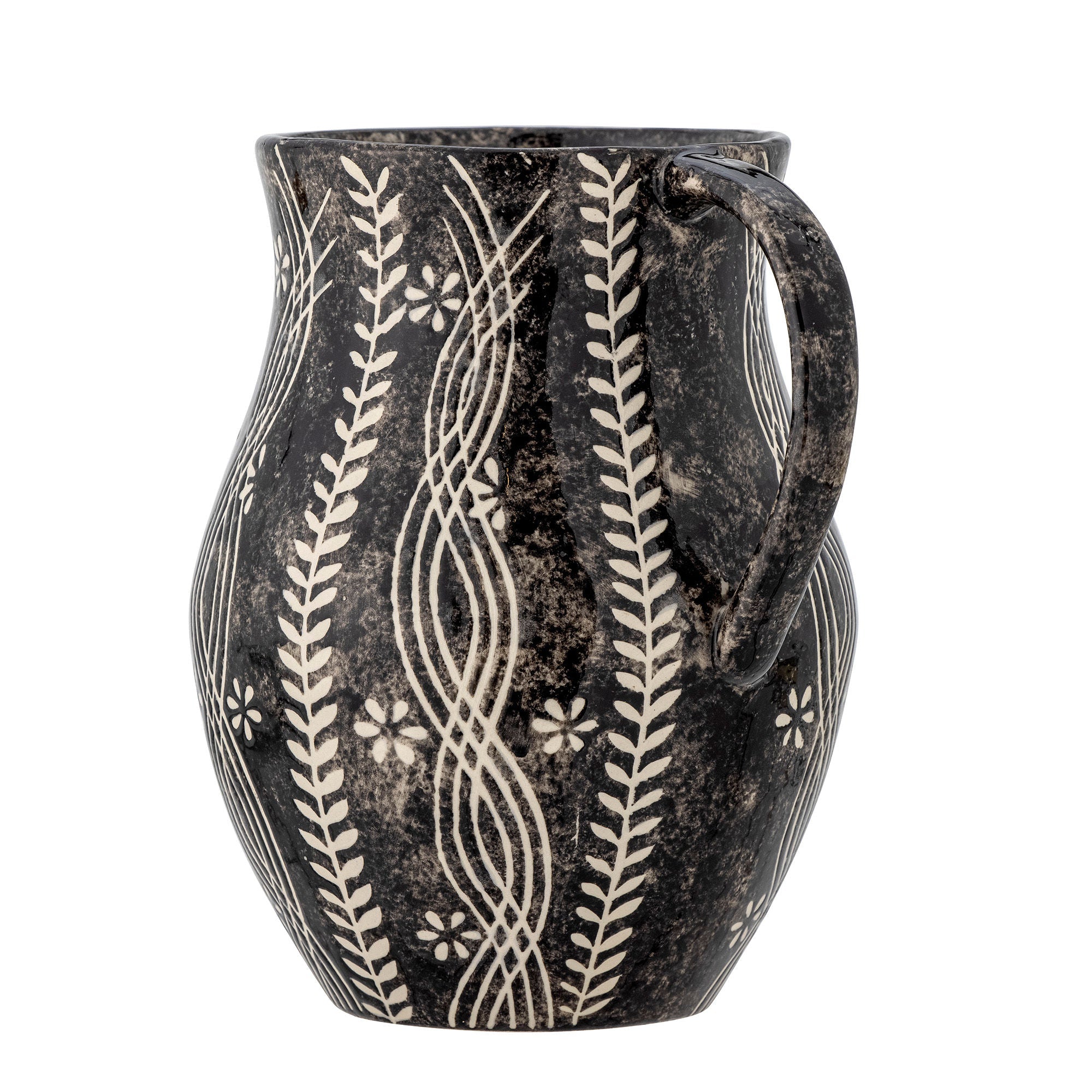 创意收藏Aswan Jug，Black，Stoneware