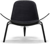 Carl Hansen Ch07 Schalenstuhl, Schwarze Eiche/Schwarzes Leder Thor 301