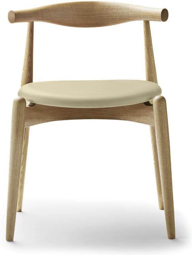 Carl Hansen CH20 Sedia a gomito, in pelle di quercia/beige oliata